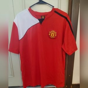 Manchester United FC Soccer Official Adult Poly Jersey Rhinox Size L